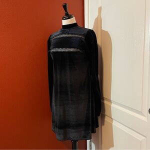 The‎ Pretty Cult Women’s Black Glitter Goth Witchcore Pullover Lace Front Dress